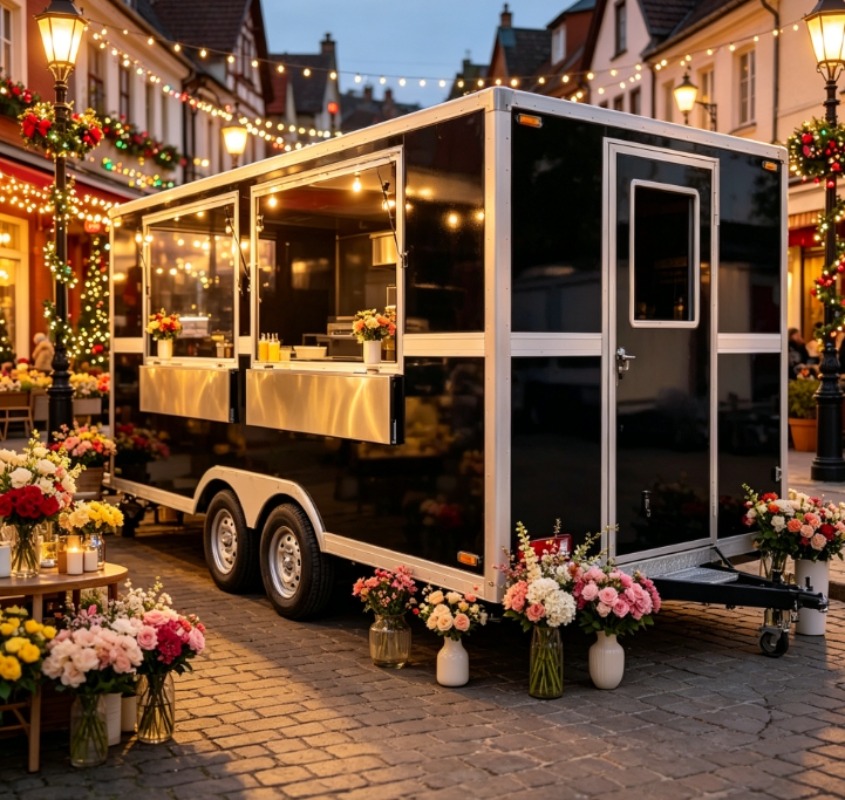 Coffee Equipment Manufacturers - Przyczepa gastronomiczna Mobilna kawiarnia Bar z