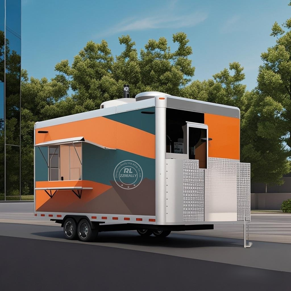 Mobile Coffee Van Equipment - Wózek z przekąskami, food truck, mobilna